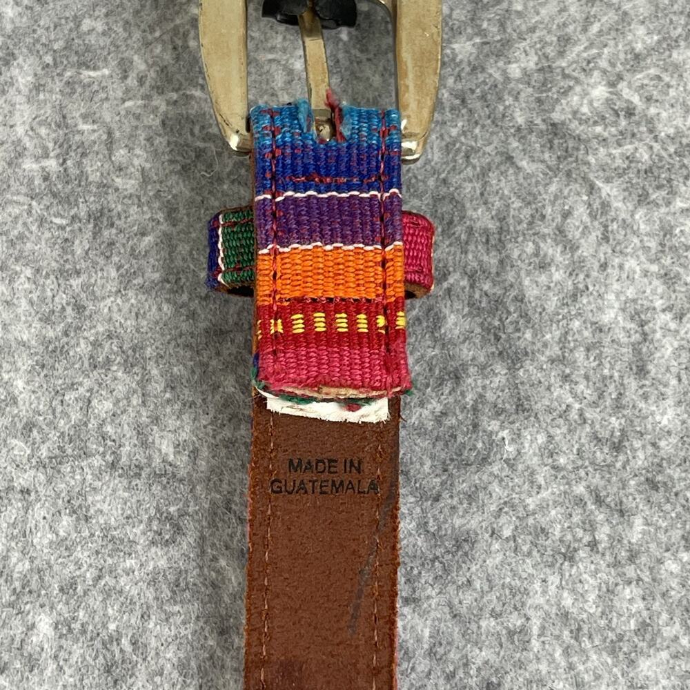 Vintage Fossil Tapestry Leather Belt Concho Southwest NEW Womens Small - Picture 7 of 10